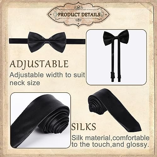 JONRRYIN 1920s Mens Costume Accessories Set, Gangster Costume Medium Black