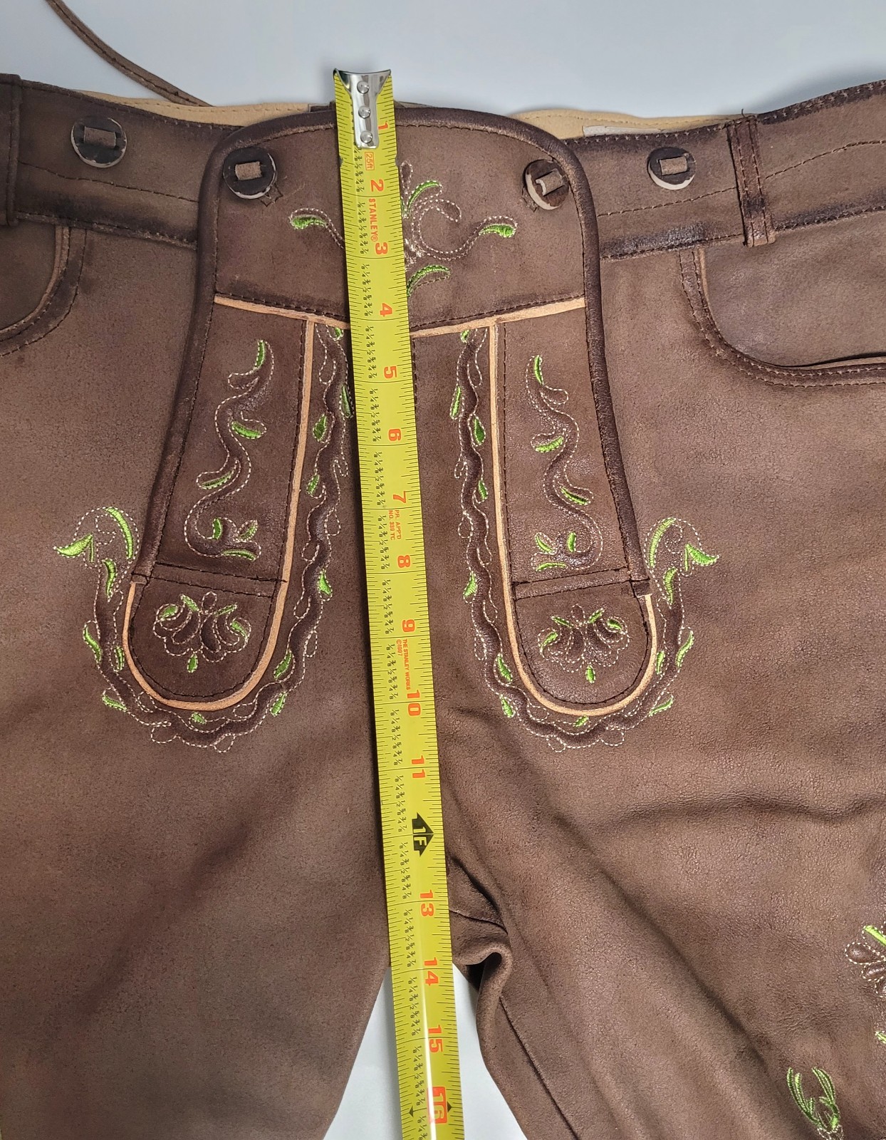 Lederhosen Shorts w/Suspenders-Trachten Style-German-Oktoberfest Wear-Size 56
