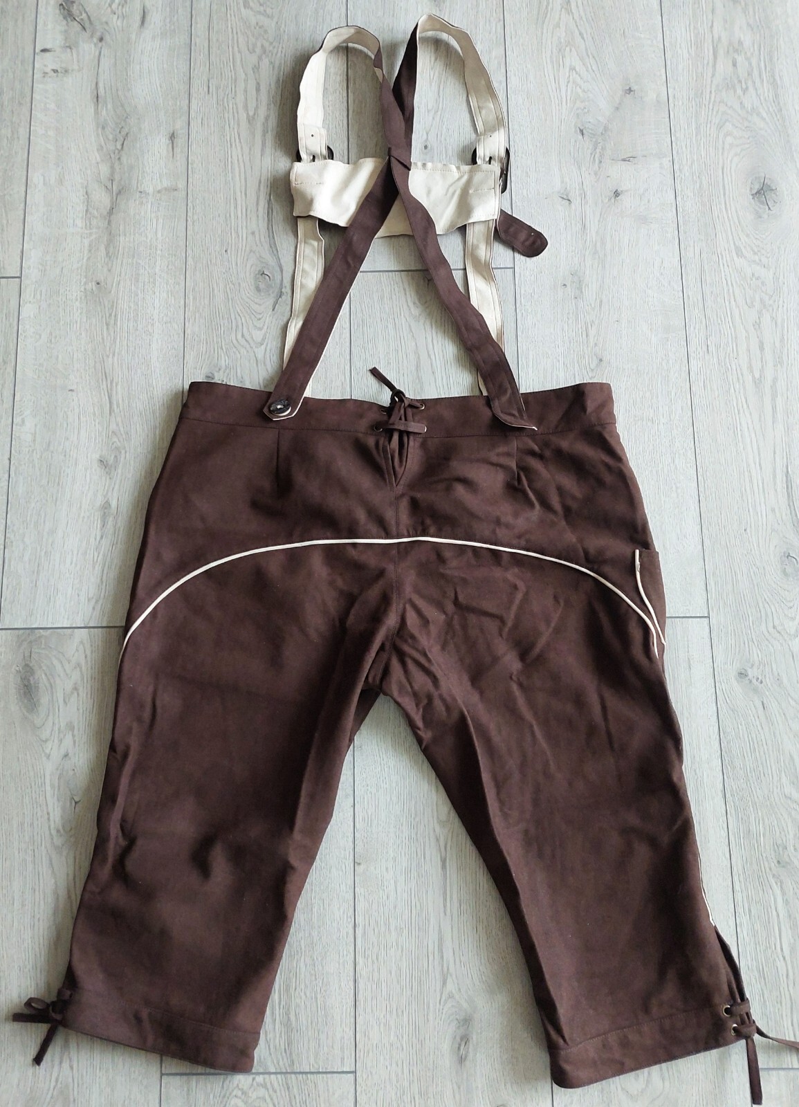 Bavarian lederhosen OKAY, shorts, 55% nylon, size EU 54 US XL, small used, China