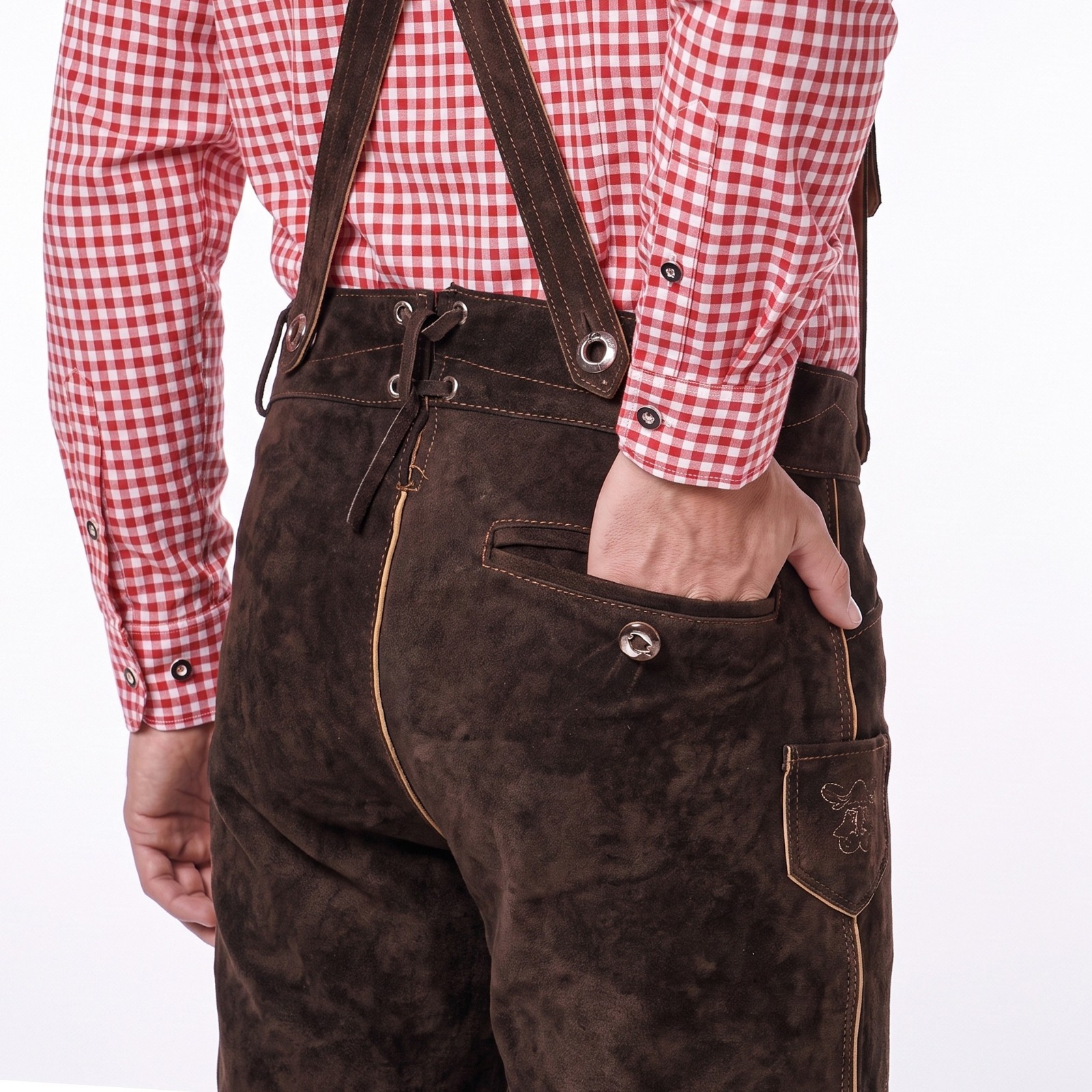Authentic Lederhosen Oscar Oktoberfest Costume Men Leather Short German Outfit