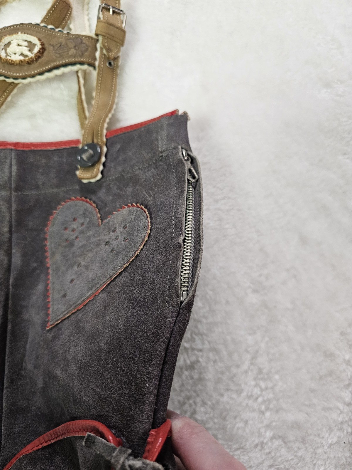 Vintage 1950s Lederhosen Child Size German Leather Shorts