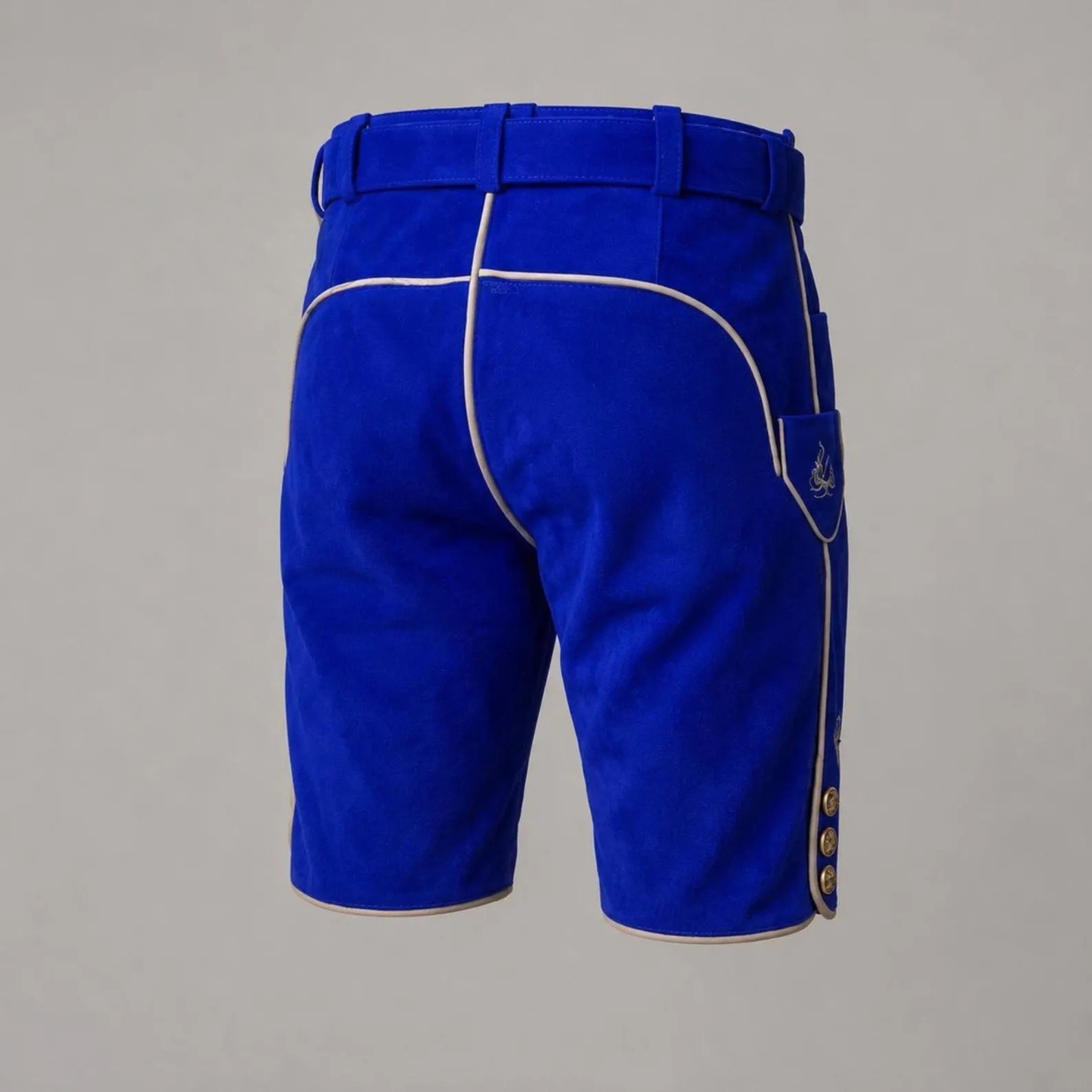 German Bavarian Suede Leather Shorts | Trachten Oktoberfest Traditional Short