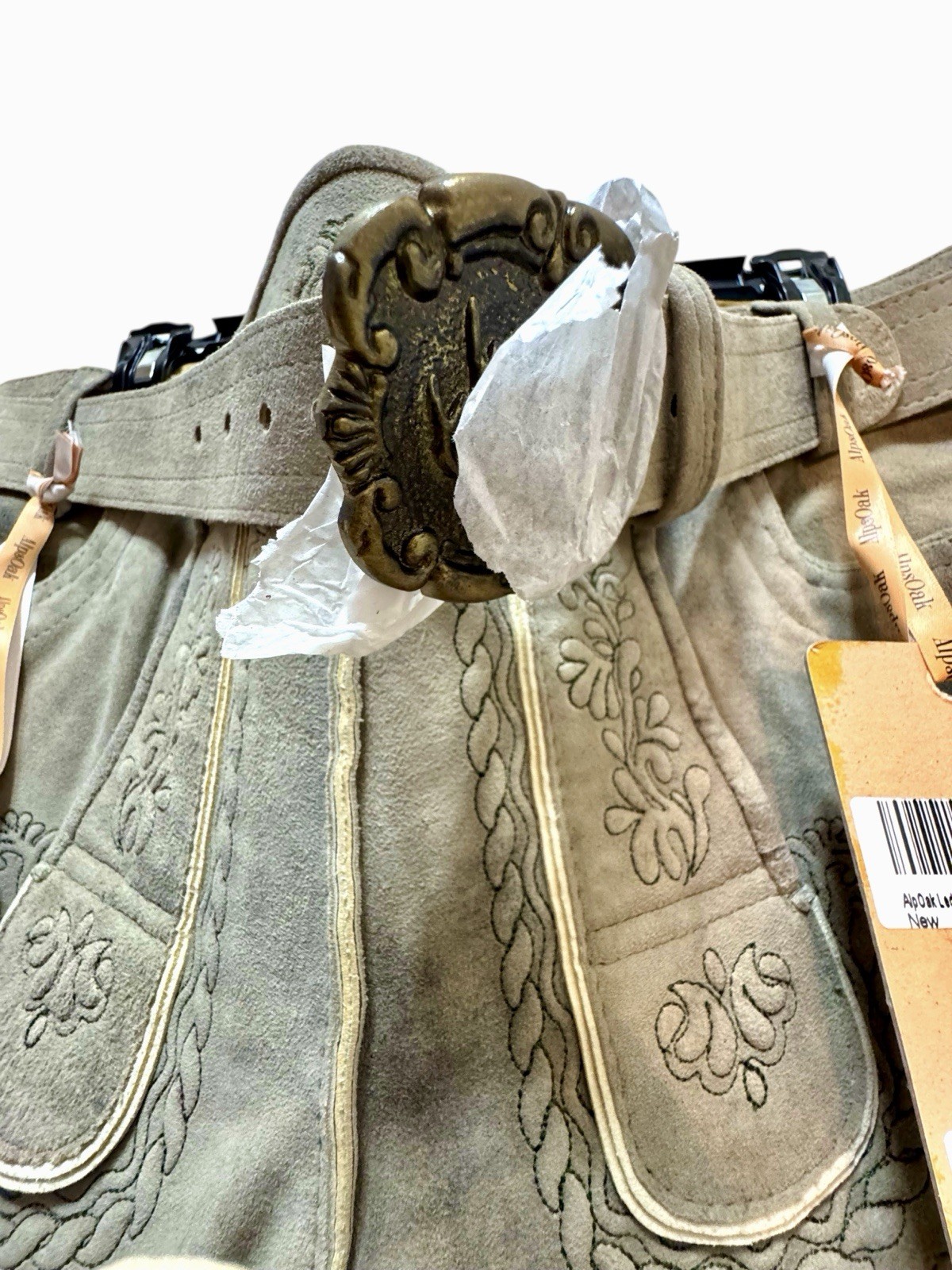 Alps Oak Trachten Wear Alpine Bavaria Suede Leather Lederhosen Oktoberfest Size