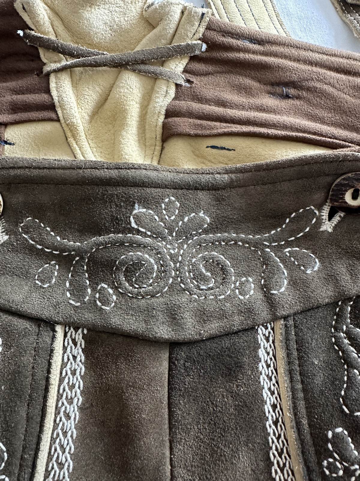 Deerskin Trousers Short Traditional Lederhosen Purest Custom Made Size 56-58 Excellent