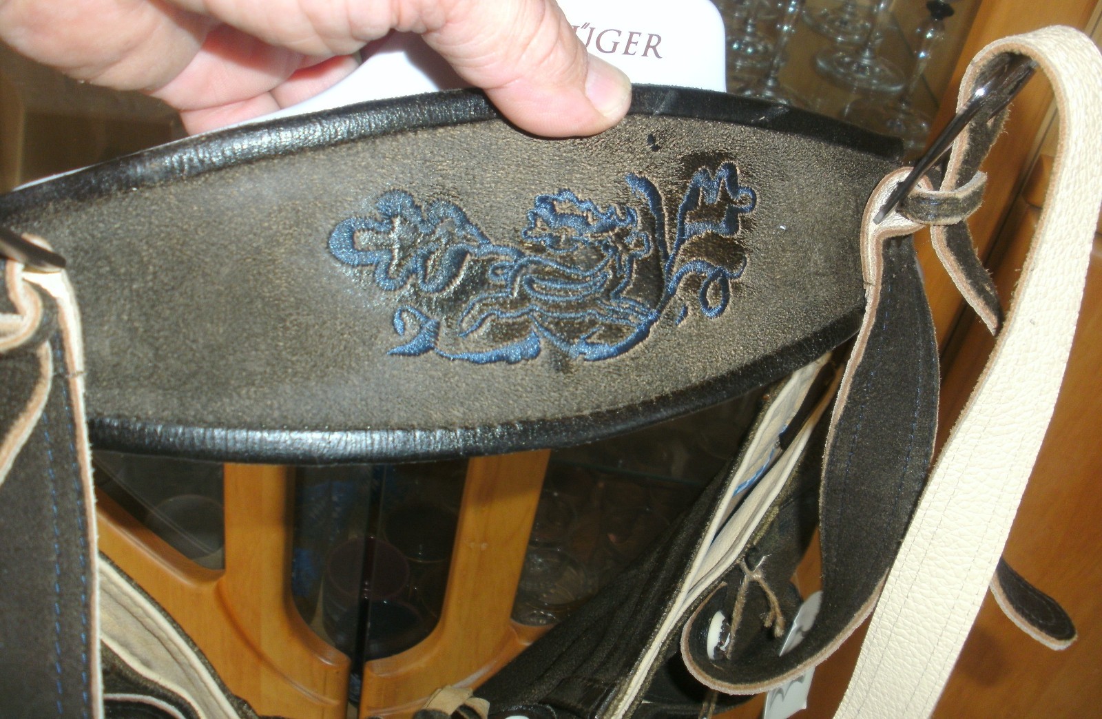 New traditional Lederhosen Country Maddox Bertolo dark brown NP €219, size 58