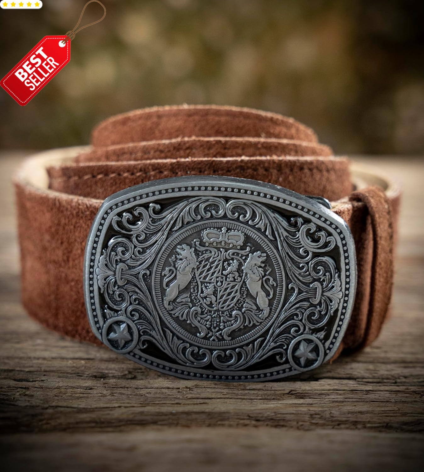 Traditional German Trachten Belt with Buckle for Lederhosen & All Trousers