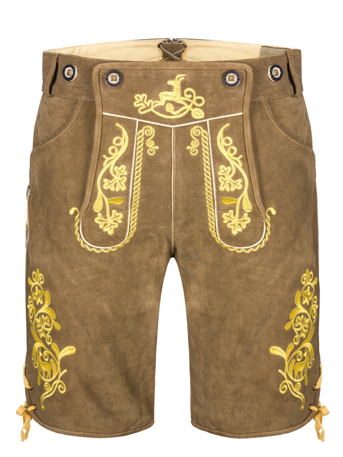Men’s Bavarian Tratchen Lederhosen Pant German Oktoberfest Suede Leather Pants