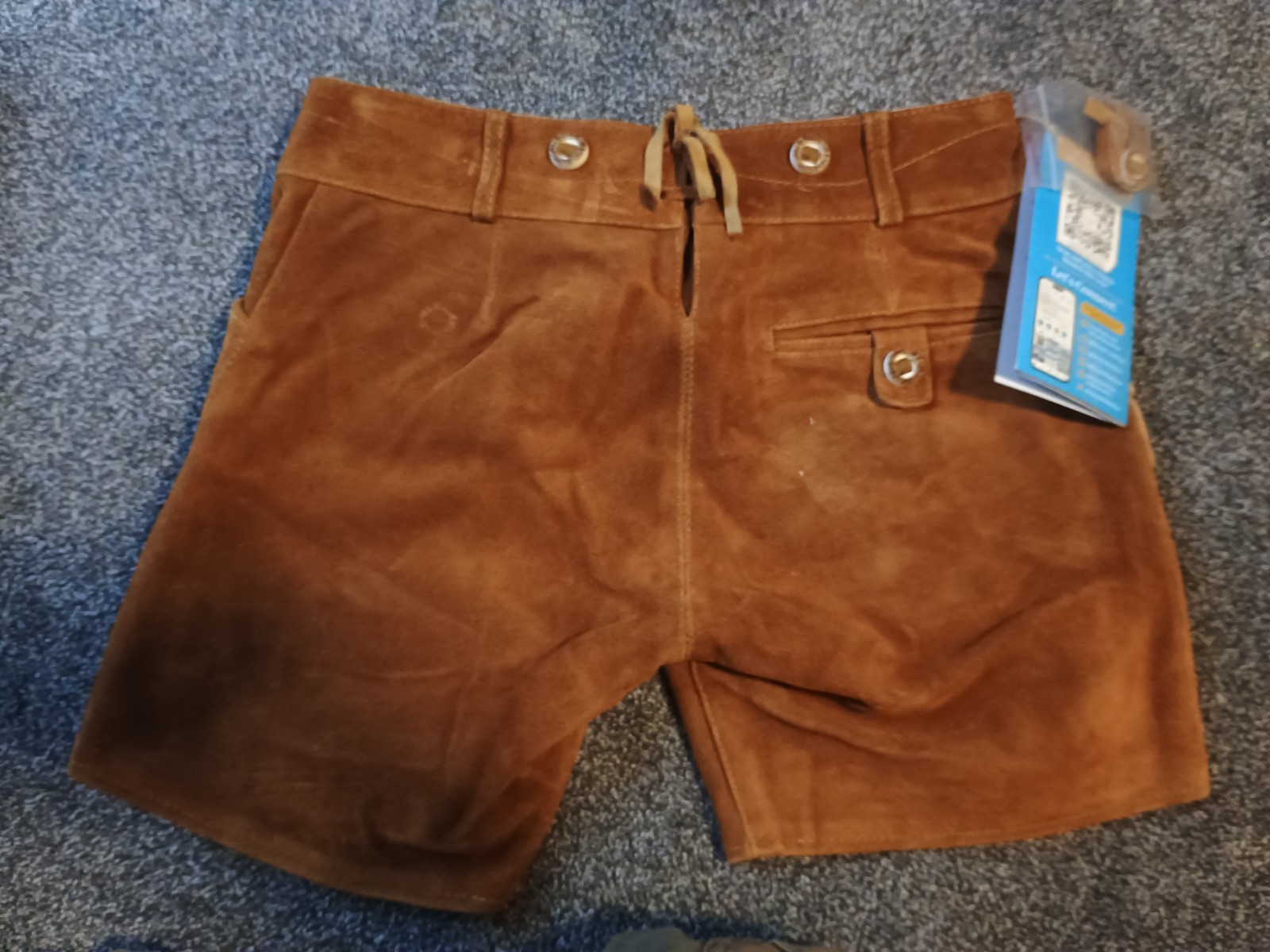 New BAVARIA TRACHTEN Lederhosen Genuine Leather Shorts Size 4