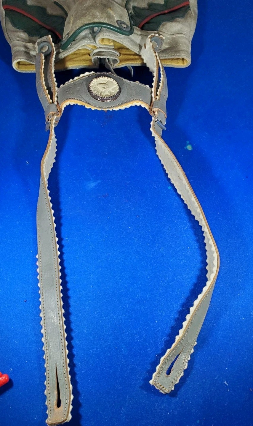 Vintage Boys Lederhosen Bavarian Short All Suede Oktoberfest Authentic Leather