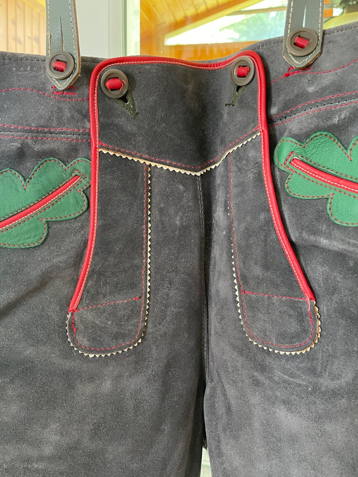 VINTAGE 1960’S GRAY SUEDE AUTHENTIC SUEDE MEN LEDERHOSEN SHORTS SIZE 28″ WAIST