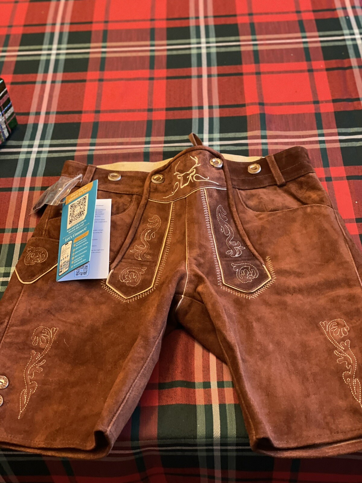 Trachtenset Oktoberfest Bavaria Trachten Lederhosen Bundhosen size 30