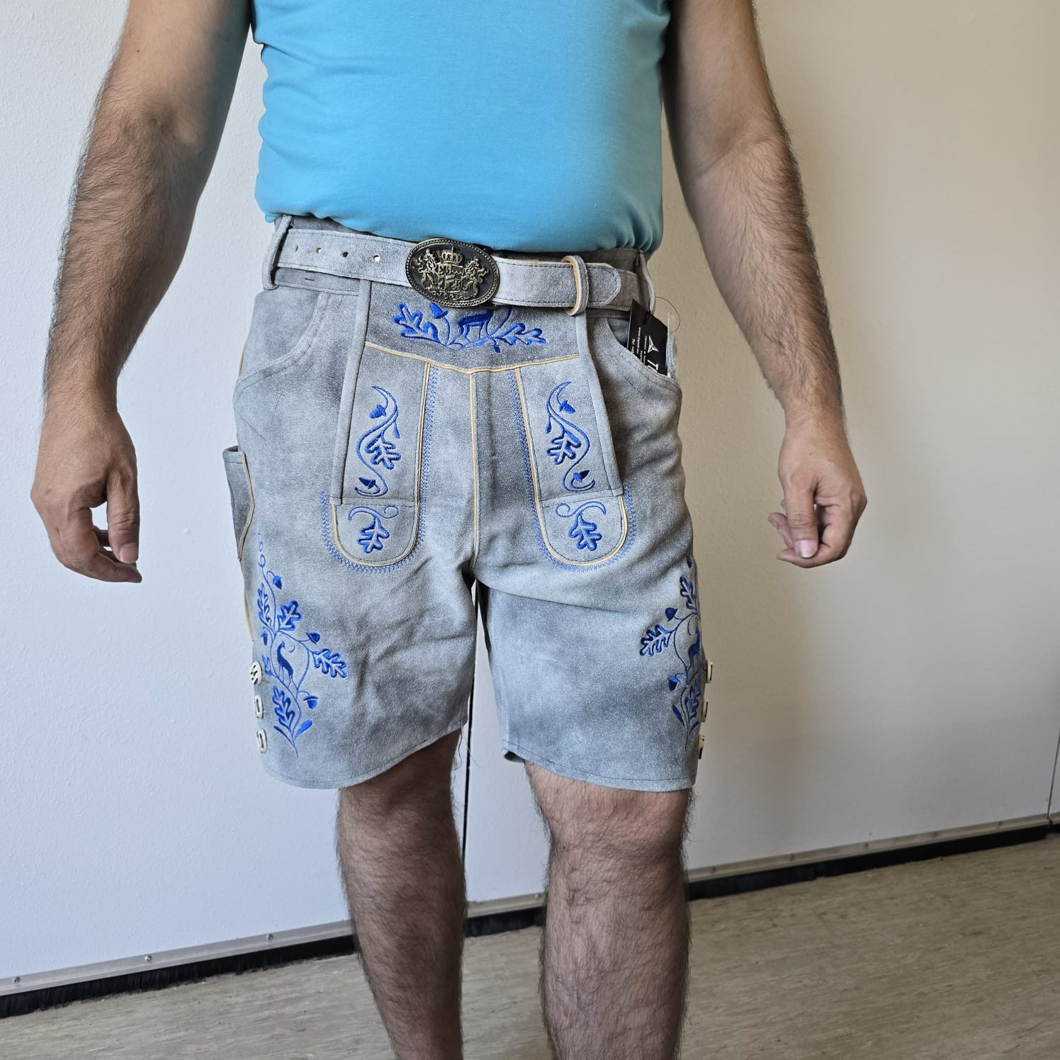 Lederhosen Men’s Short Costume Lederhosen Oktoberfest Lederhosen + Belt Size 46-64