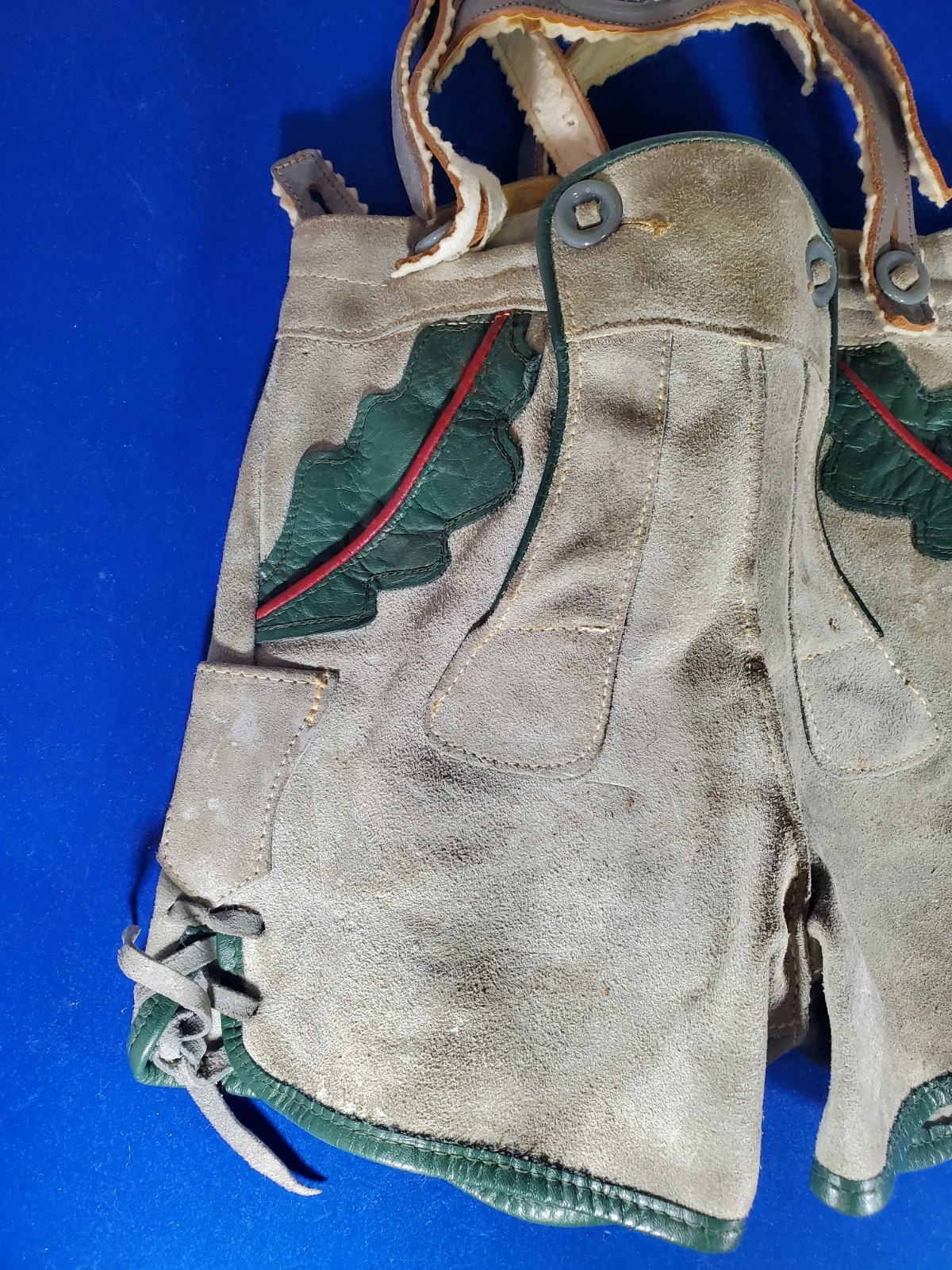 Vintage Boys Lederhosen Bavarian Short All Suede Oktoberfest Authentic Leather