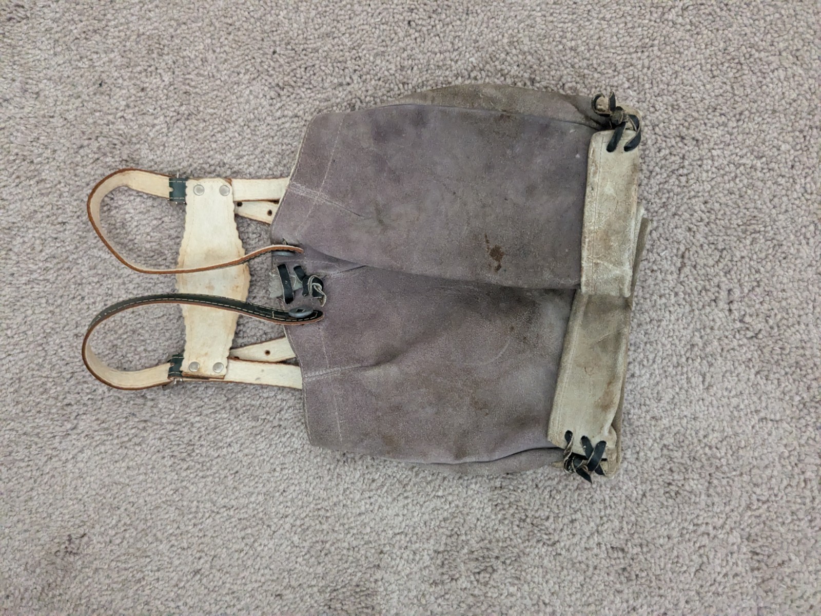 Vintage Lederhosen Kids Leather Shorts Suspenders Bavaria