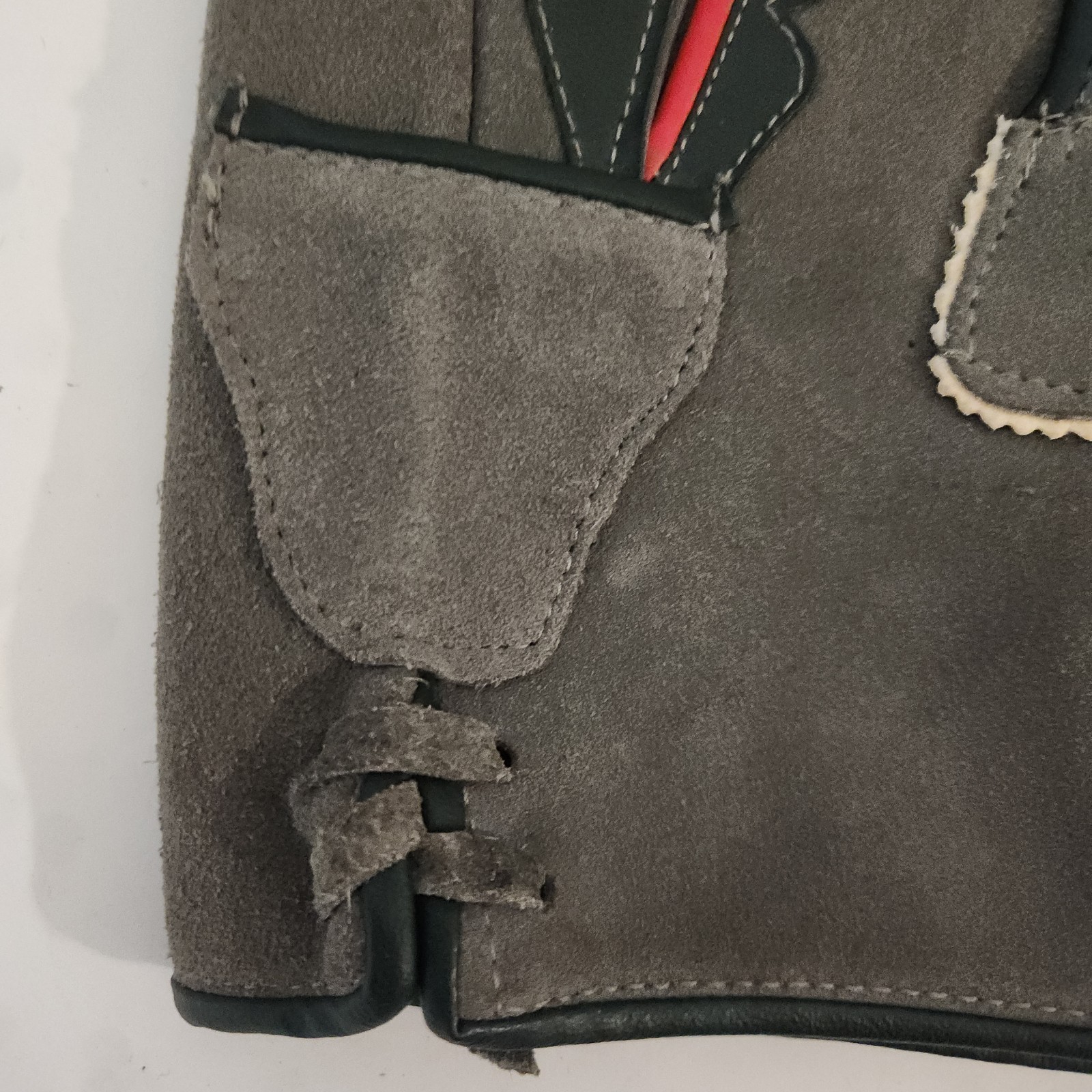 vintage grey suede leather lederhosen shorts for children Germany, Bavarian
