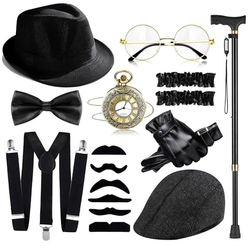 1920s Mens Costume Roaring 20s Outfits for Men Harlem Nights Gangster Great