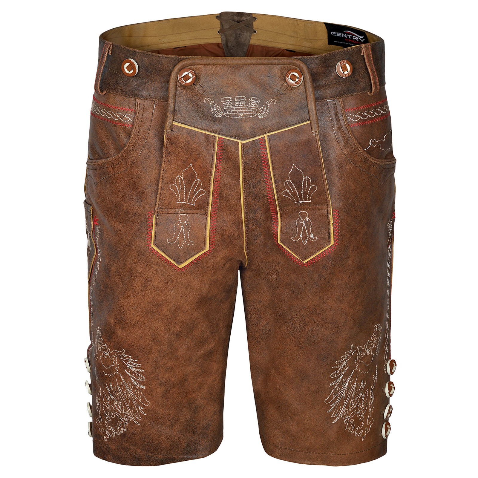 Authentic Lederhosen Antiqued Klose Leather Short Trachten Oktoberfest Costume