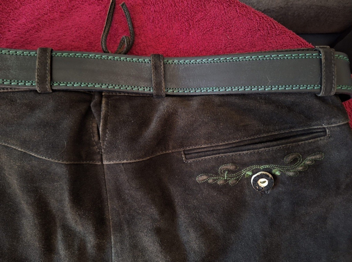 Vintage Lederhosen Soft Antique Goats Leather German Leather Volksfest Oktoberfest Patina
