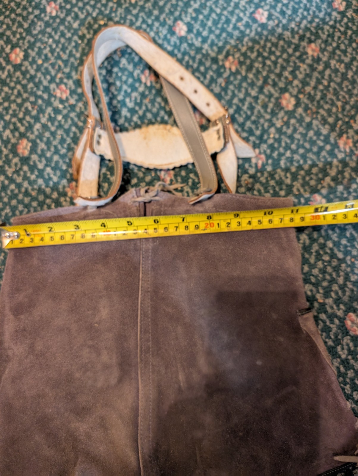 Boys/Toddler Oktoberfest German Gray/Green Lederhosen Leather Pants Child VTG