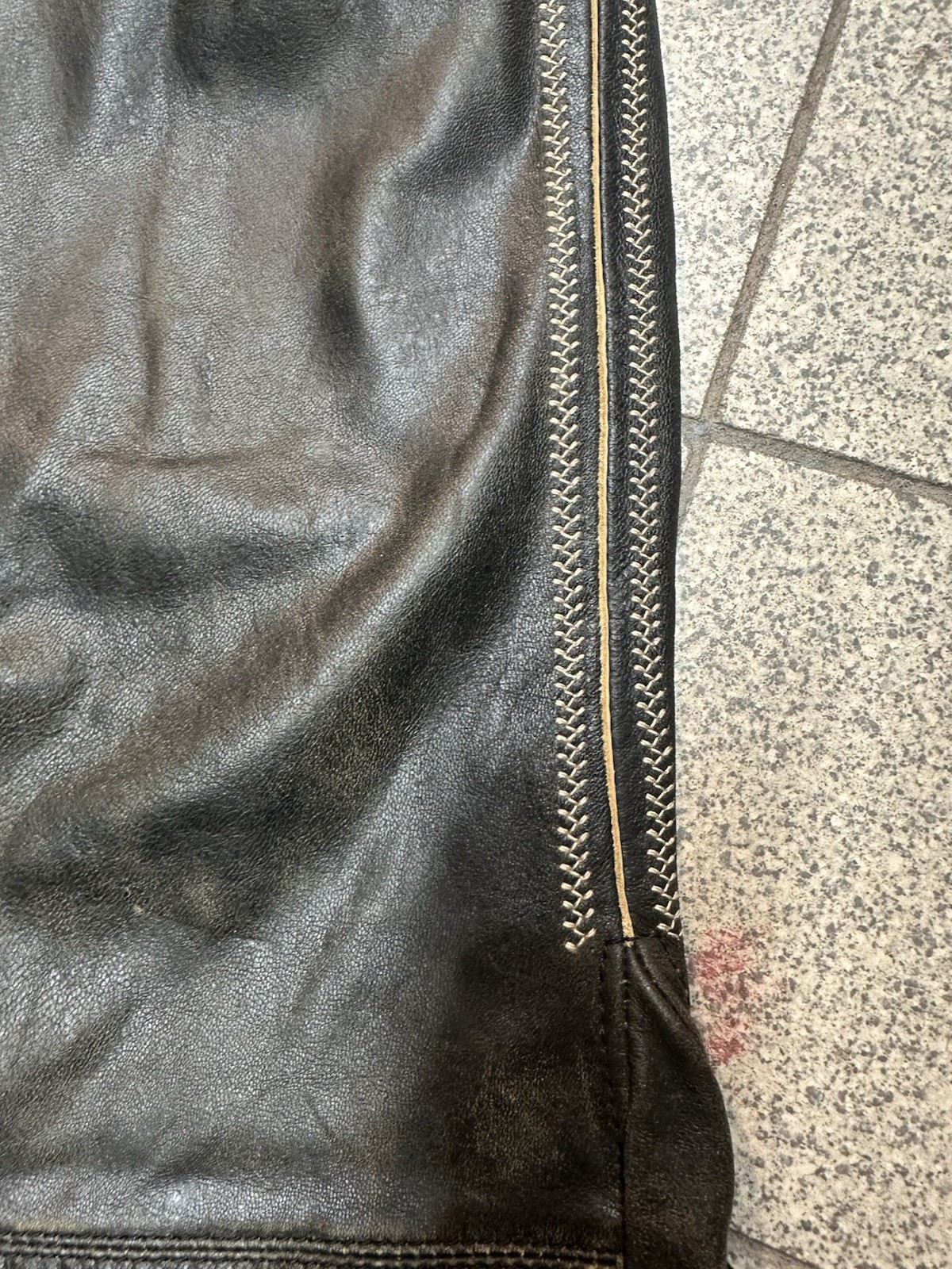 Country Maddox Leather Pants Three Quarter Knee Length Size 36 Brown Real Leather Excellent