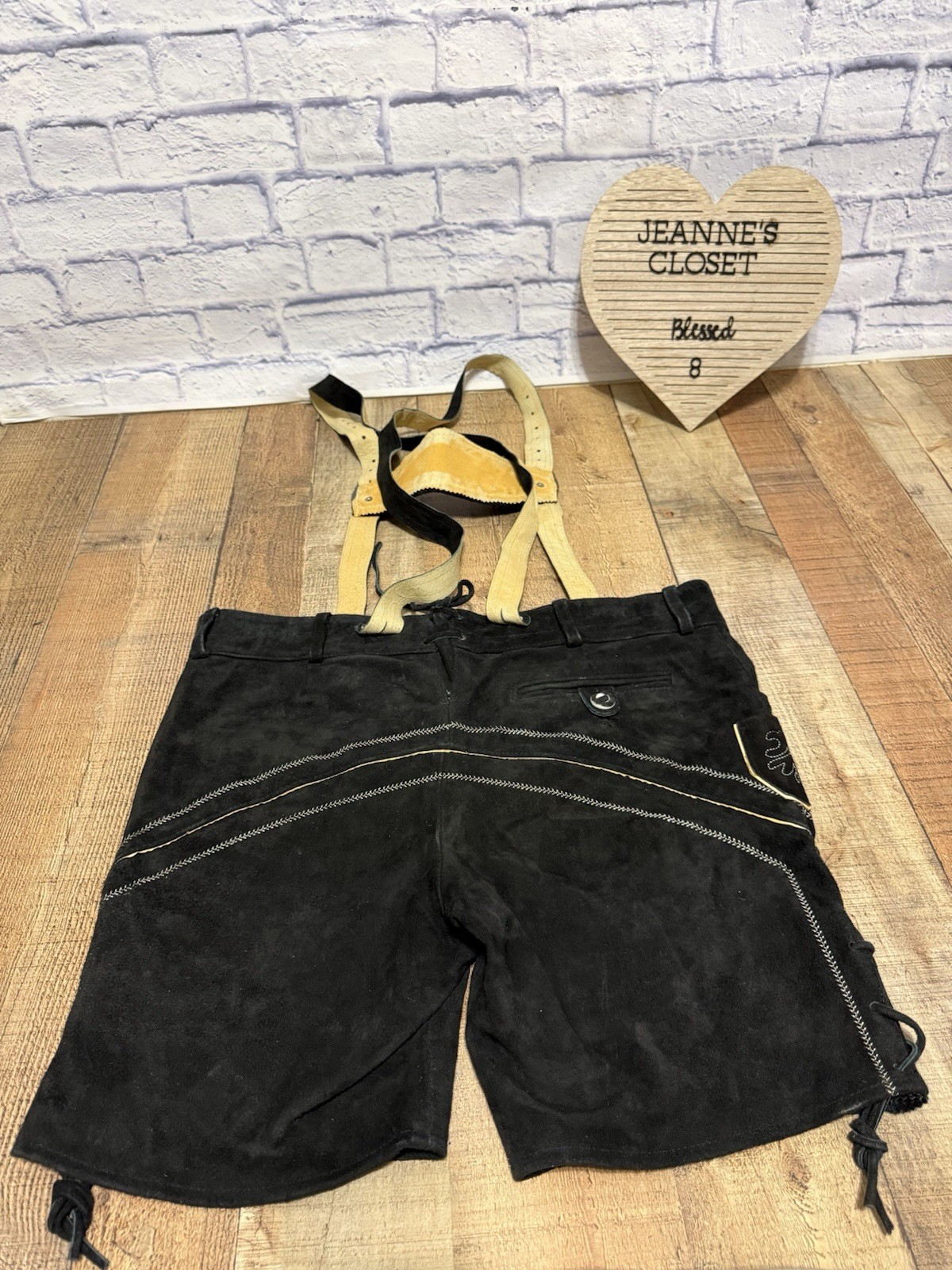 Gaudi Leathers Oktoberfest Costume Traditional German Lederhosen Size 56 Black