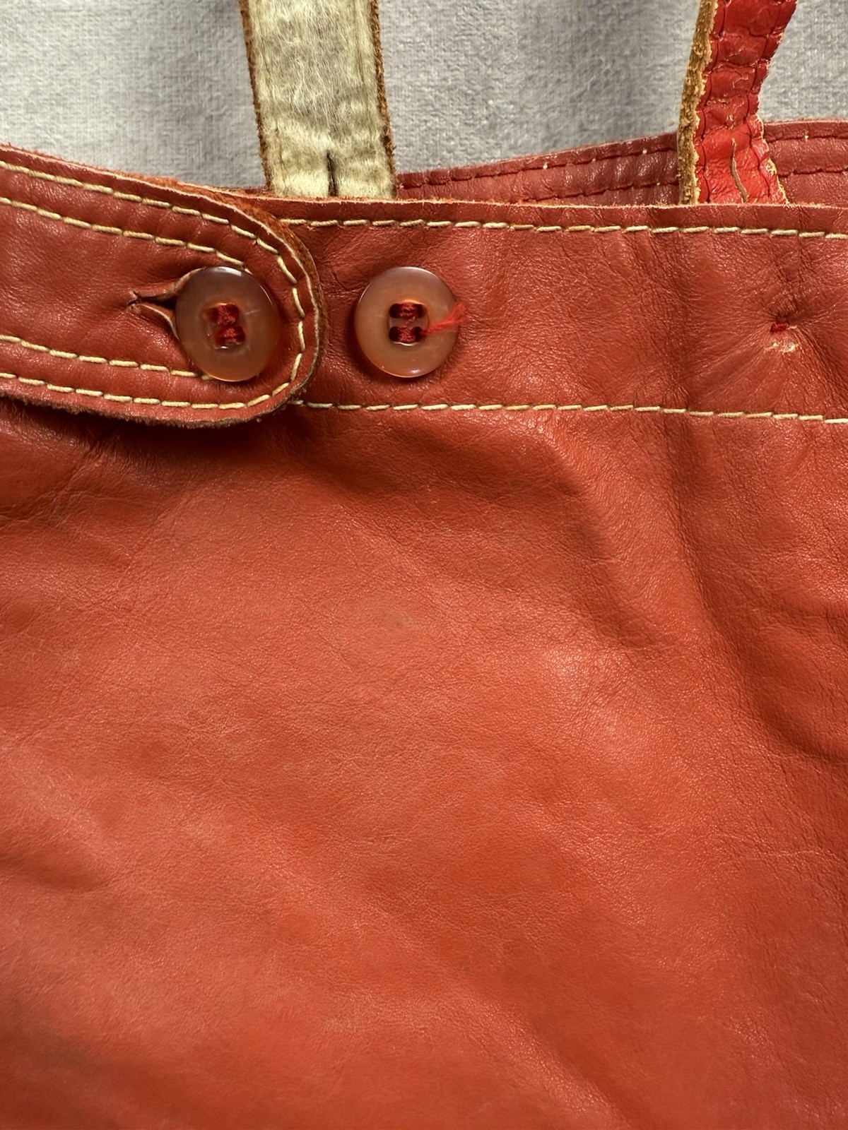 VTG German Red Leather Girls Lederhosen Ortlepp Heart Oktoberfest Bavarian