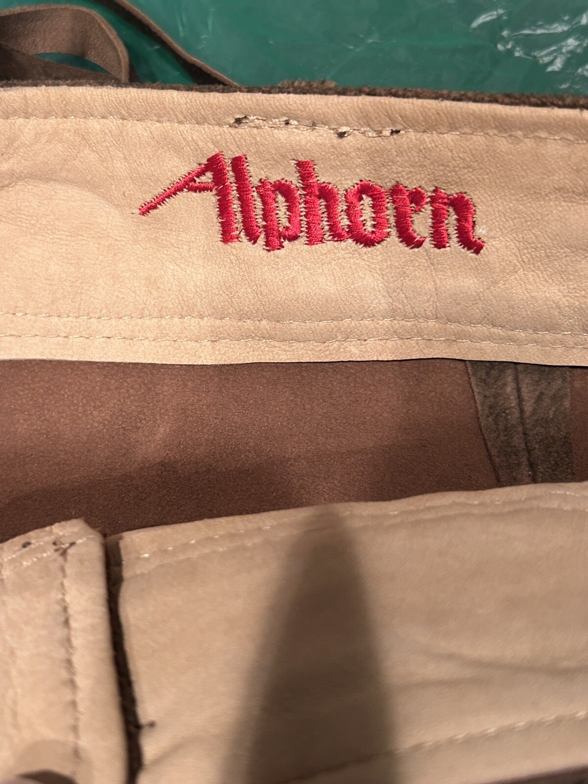 Alphorn Trachten Echtlederhose Kurz edel gestickt ungetragen