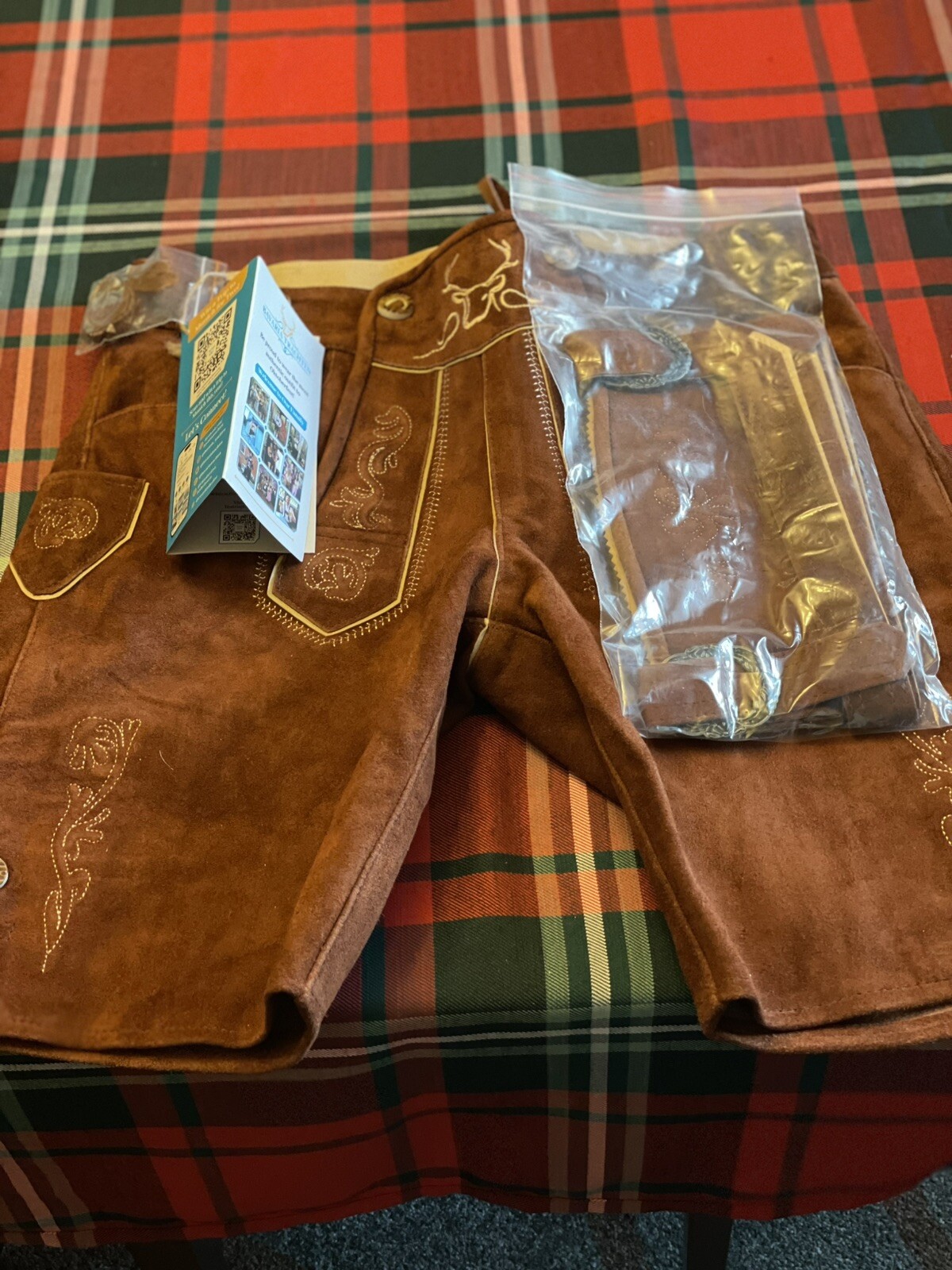 Trachtenset Oktoberfest Bavaria Trachten Lederhosen Bundhosen size 30