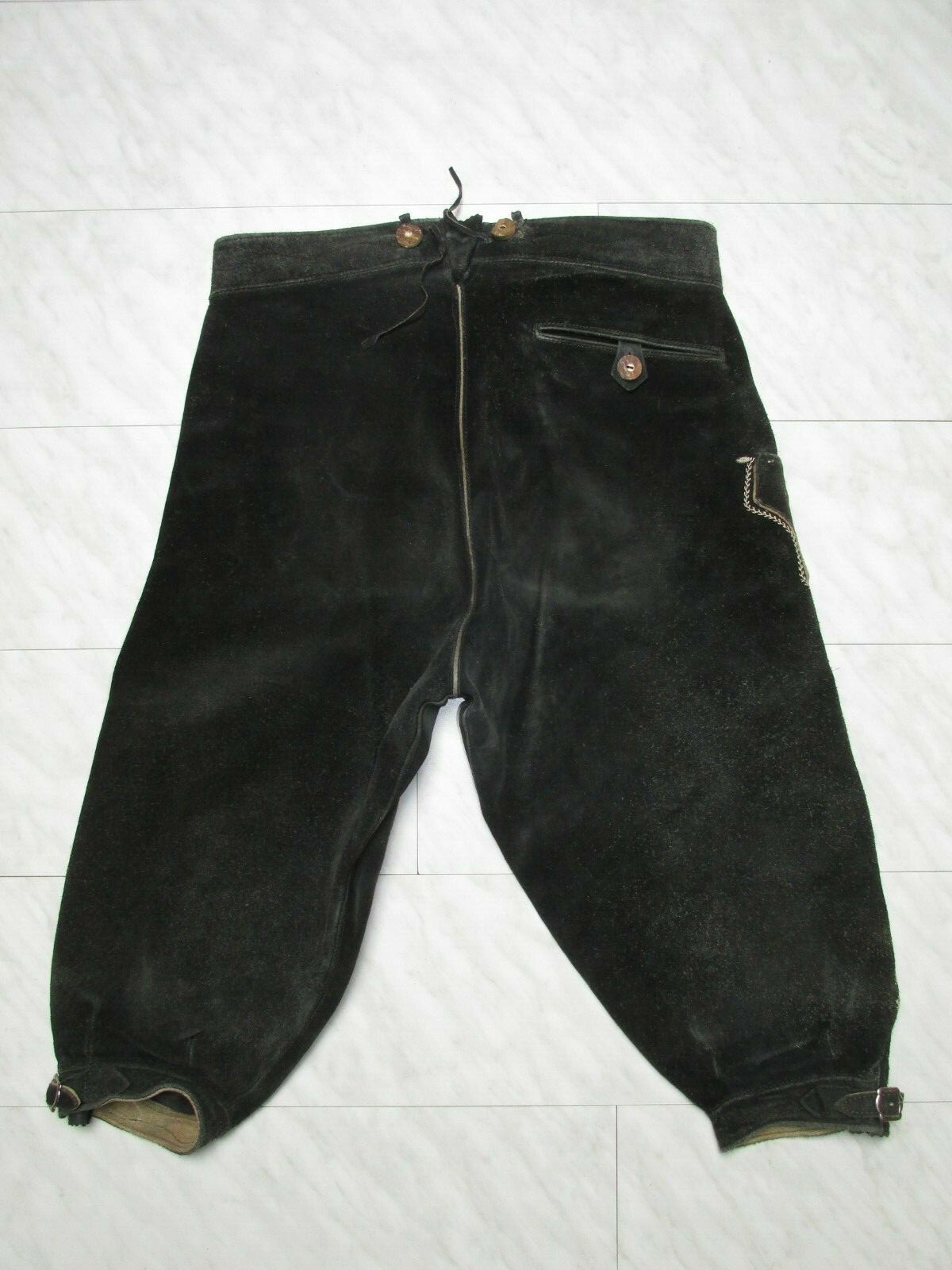 Vintage 50 60er Jahre Kniebund Lederhose Gay Größe 50 innen Glattleder: weich