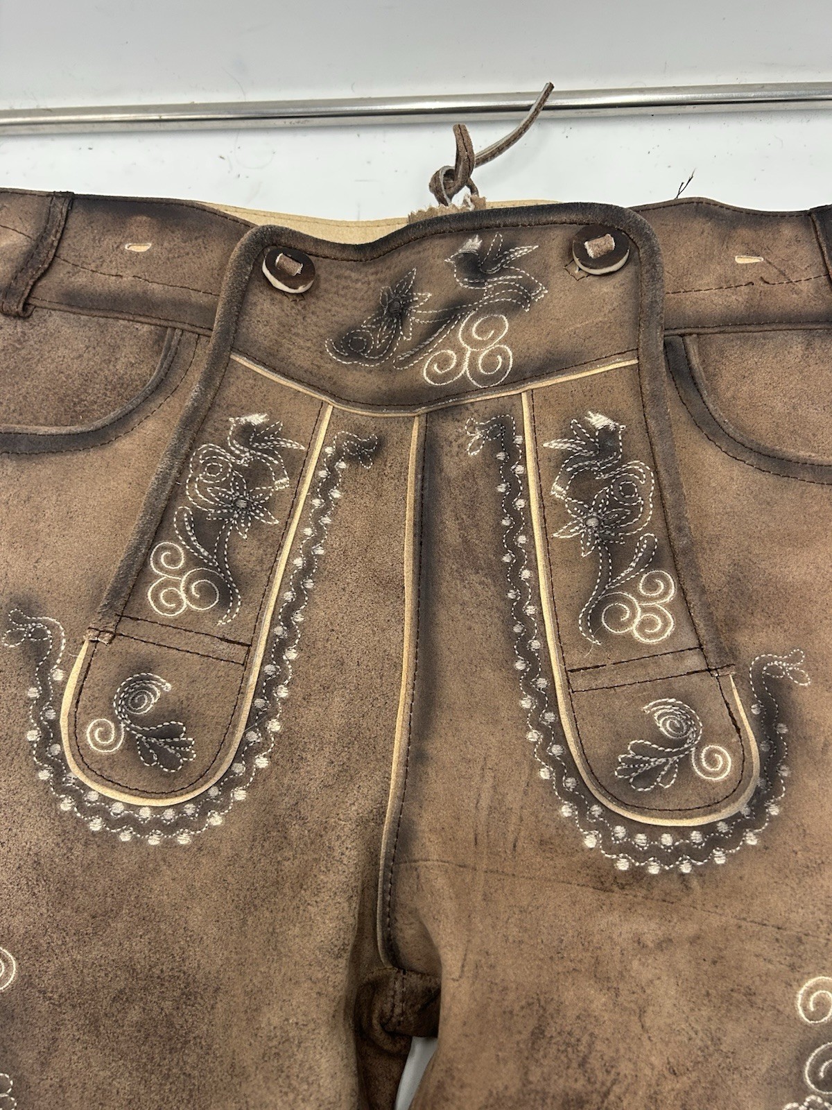 Lederhosen Store Mens Oktoberfest Lederhosen Genuine German Leather Shorts SZ 46