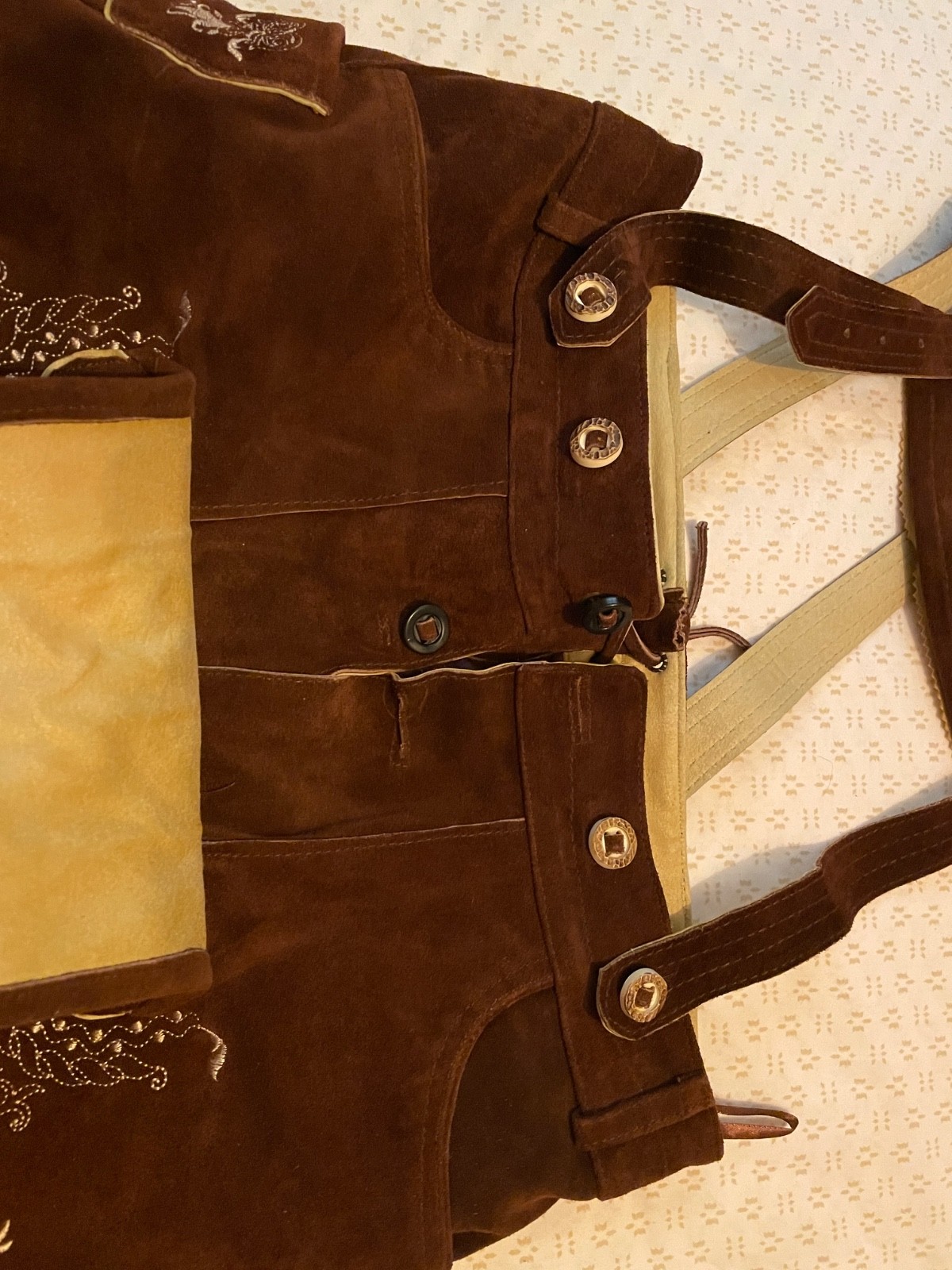 Mens Lederhosen Size 32 Shirt, Socks, Tie, and Garters Included