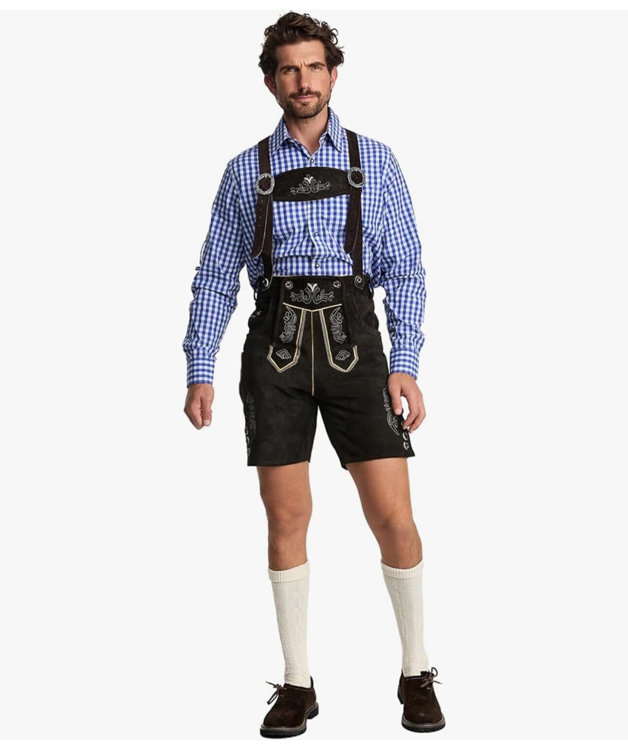STEIGENHÖFER Men’s Short Bavarian Lederhosen Oktoberfest Designed In Germany 36