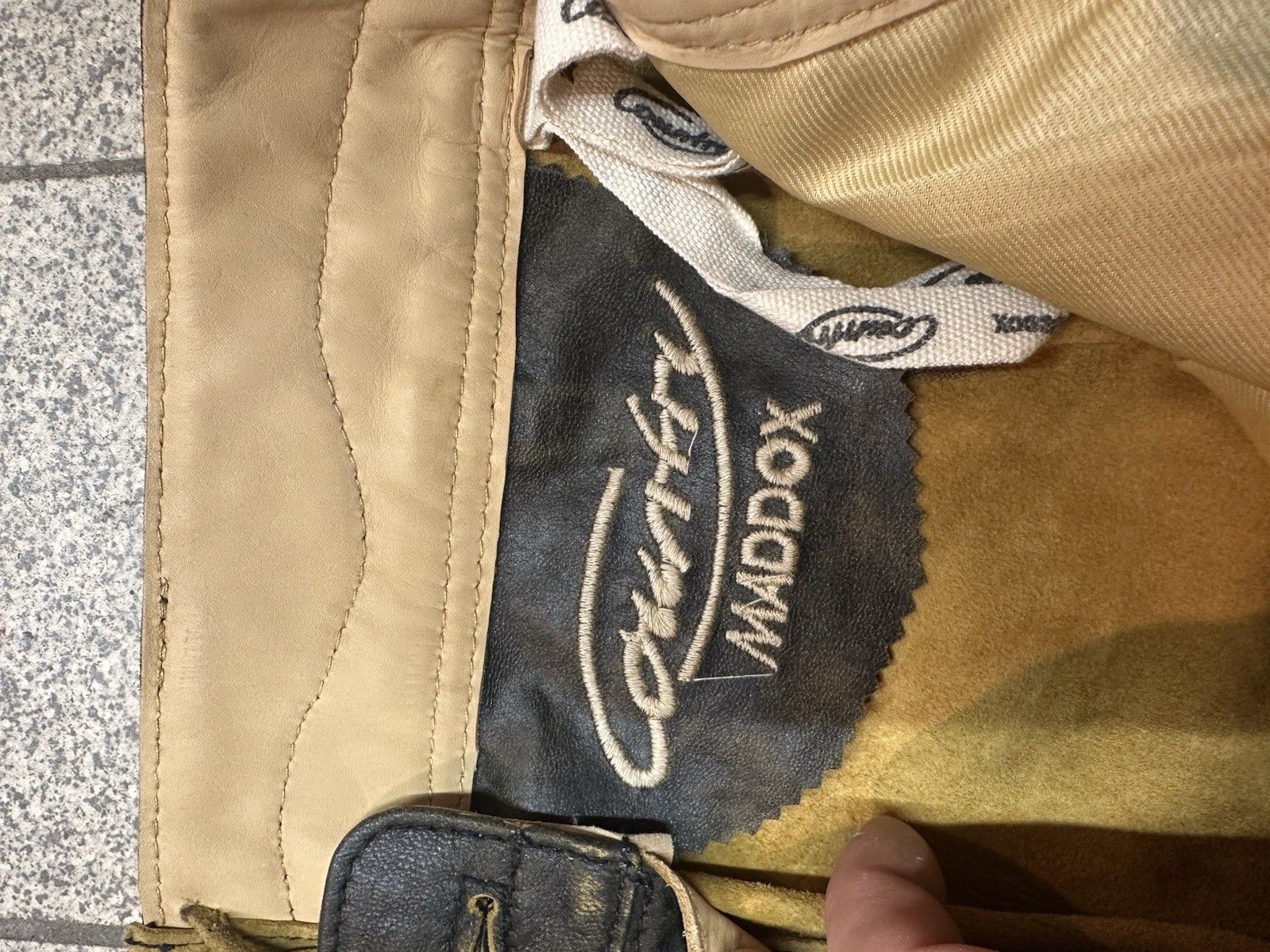 Country Maddox Leather Pants Three Quarter Knee Length Size 36 Brown Real Leather Excellent