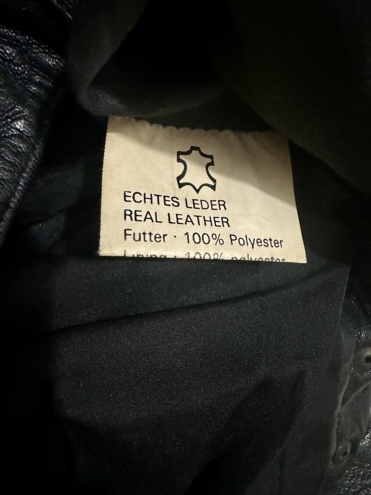 Genuine Leather Trousers Black