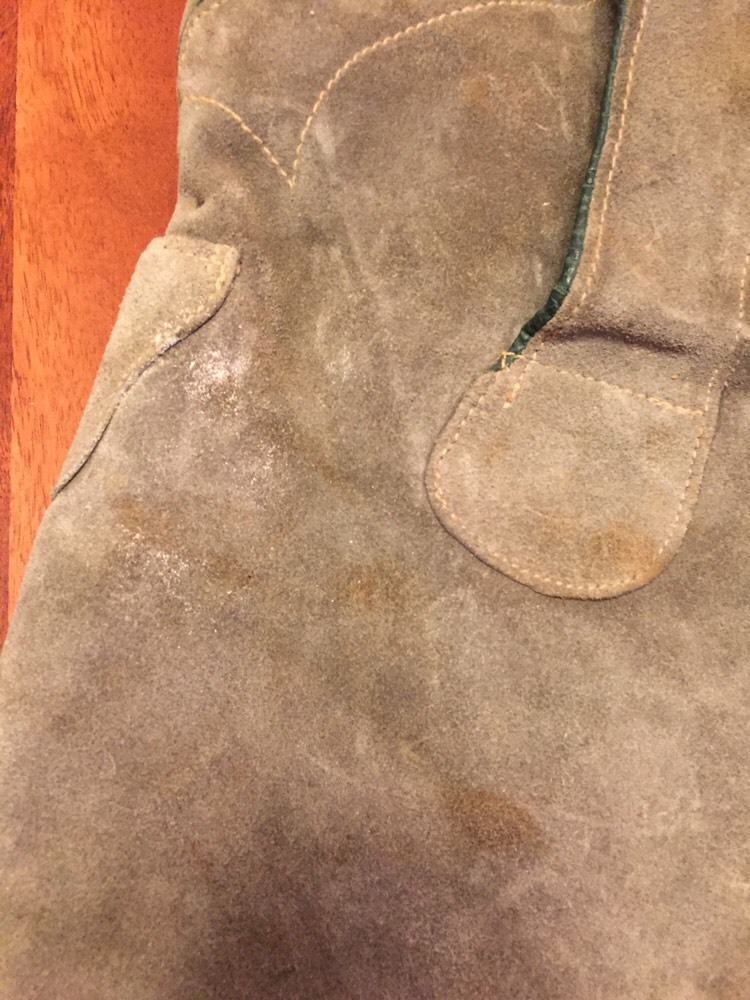 Vintage German Lederhosen Leather Suede Child’s Hunter Green Shorts (LS)