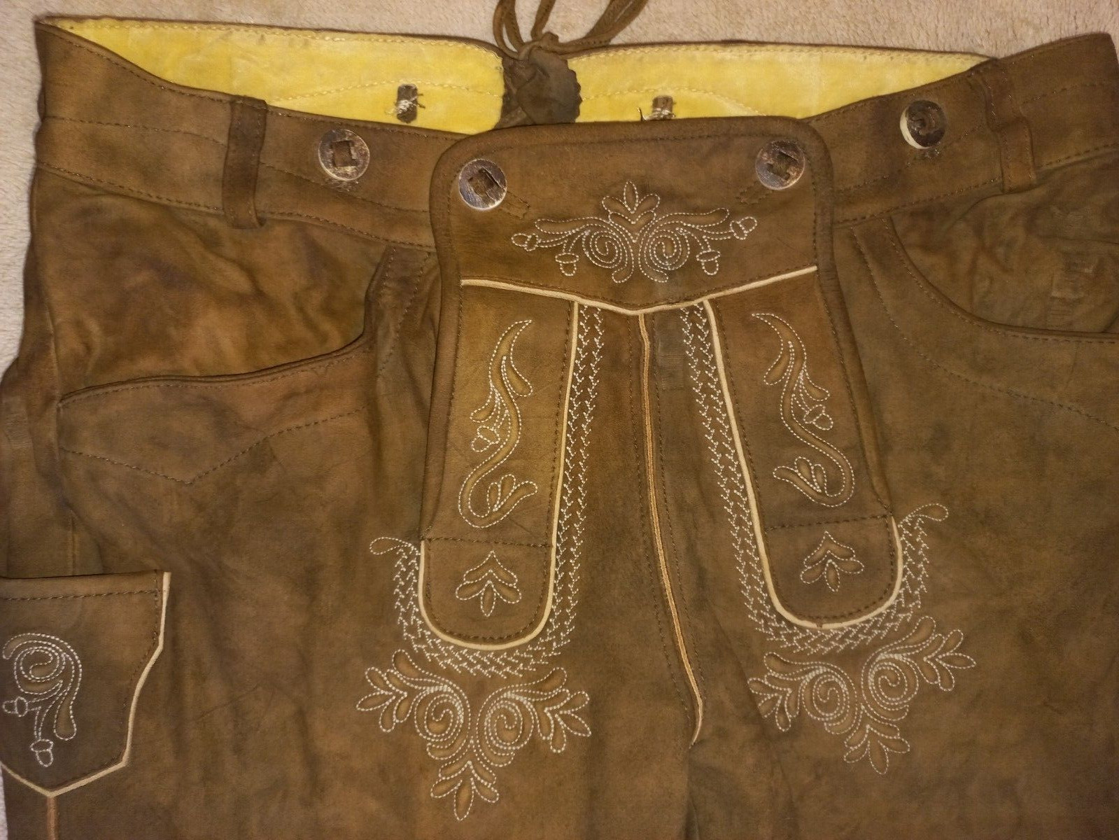 Spieth & Wensky Germany wild bock antik leather pants shorts (Size 52)