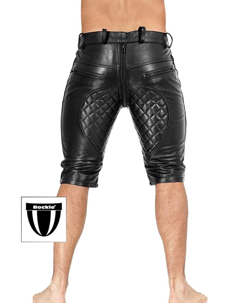 Bockle ® 5 gay zip shorts leather pants full zip
