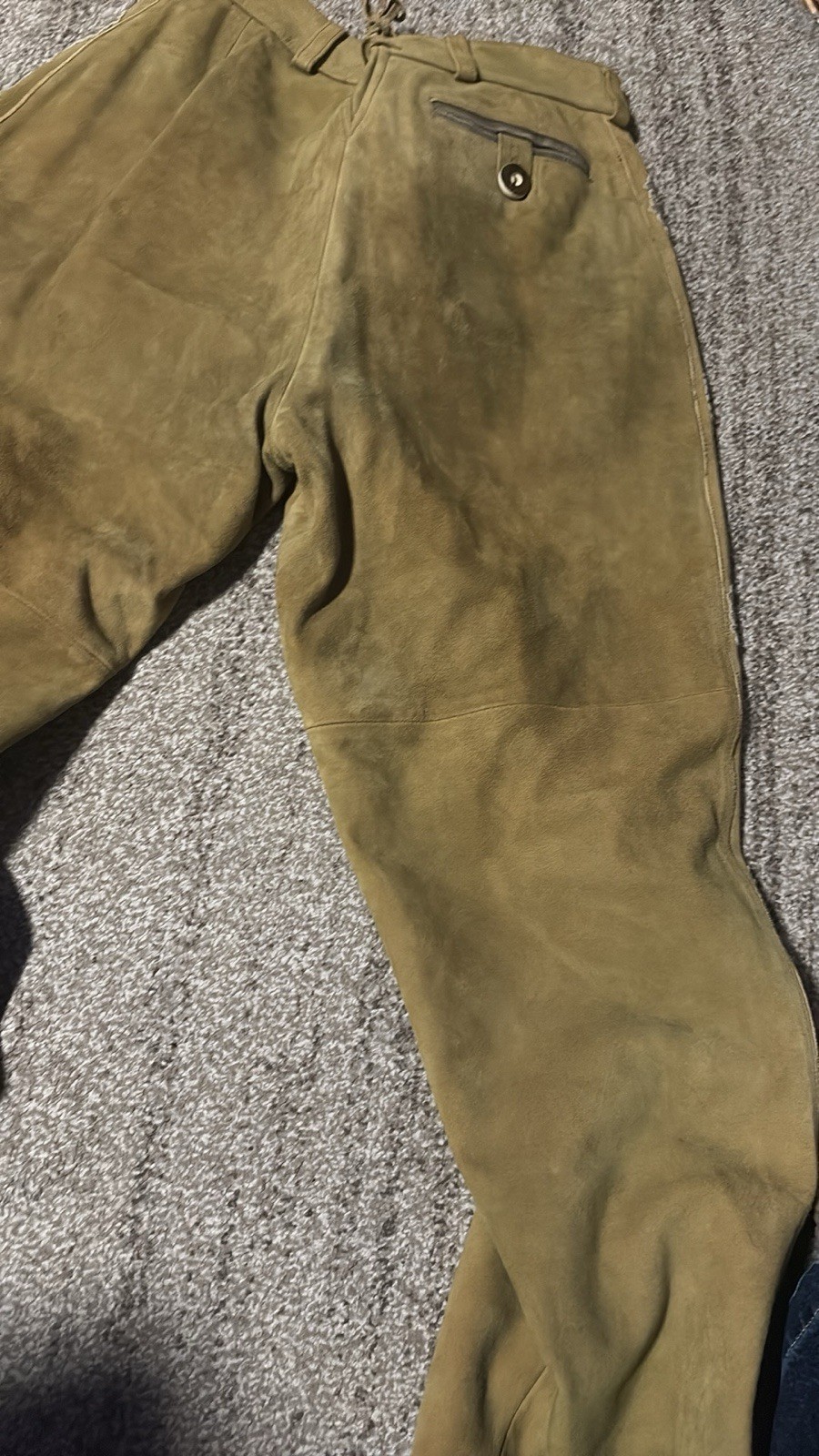 Men’s Bavarian Tratchen Lederhosen Pant German Oktoberfest Suede Leather Pants
