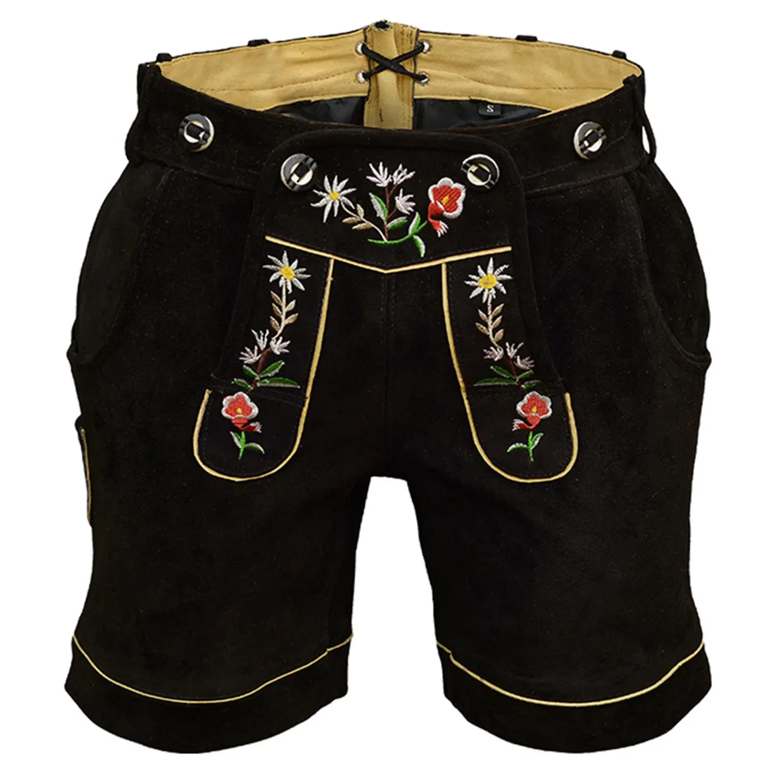 Womens Lederhosen Shorts Suede Leather | Oktoberfest Costume for Women | German