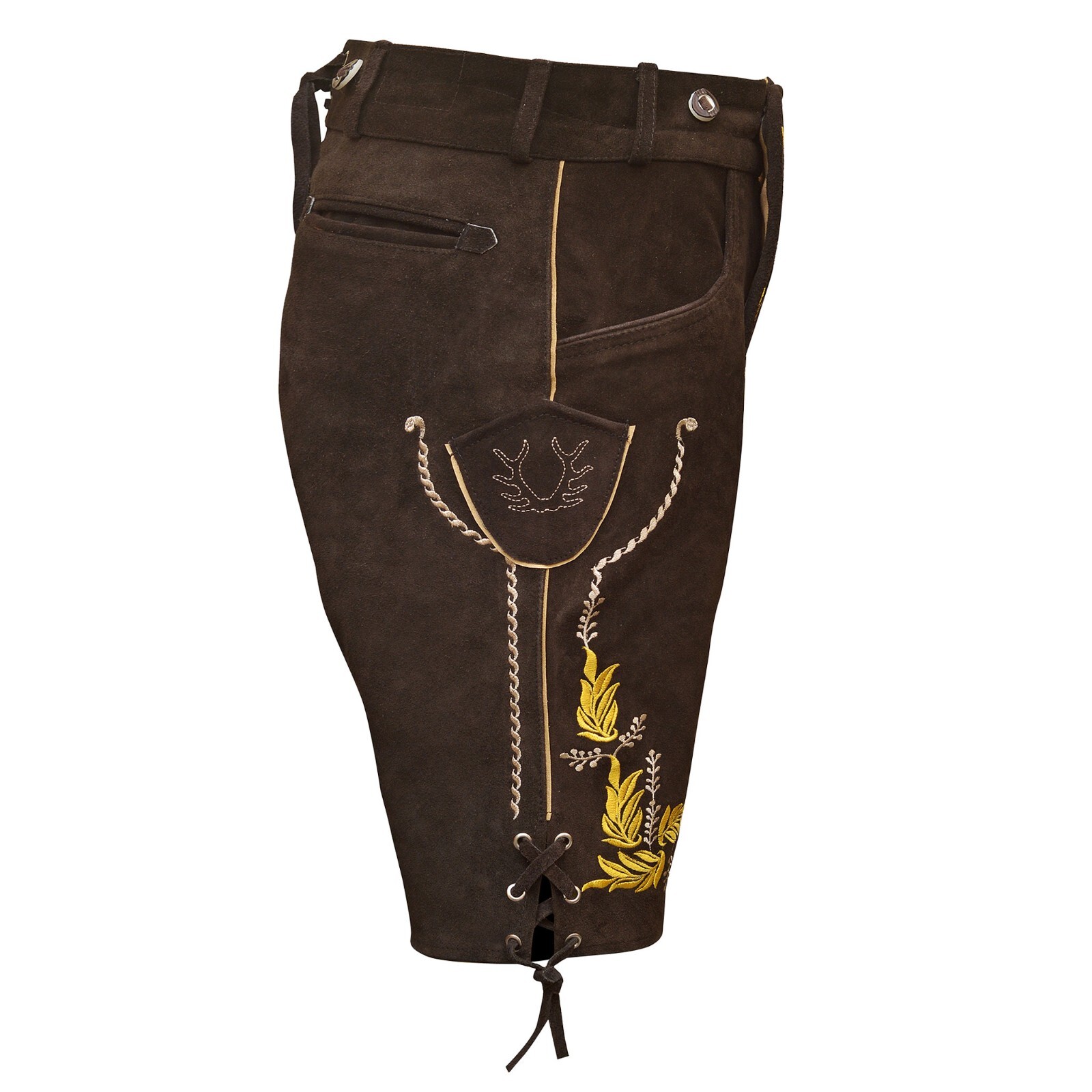Suede Leather Lederhosen Porche German Costume Men Bavarian Oktoberfest Outfit