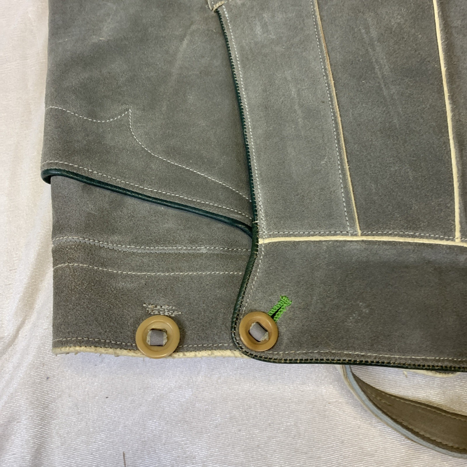 Vintage Austrian Lederhosen Heichlinger 32 Waist Suspenders Breast Plate