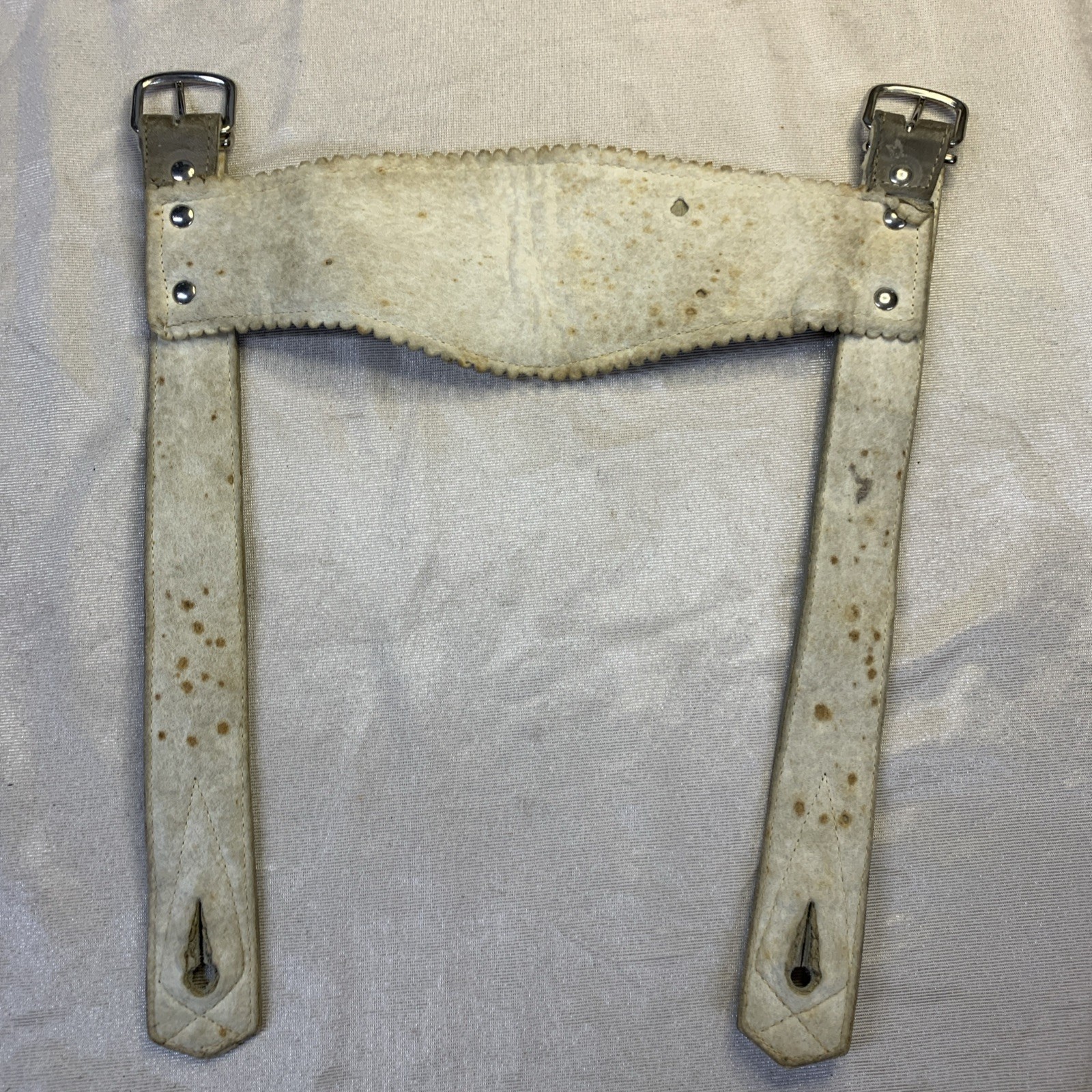 Vintage Austrian Lederhosen Heichlinger 32 Waist Suspenders Breast Plate
