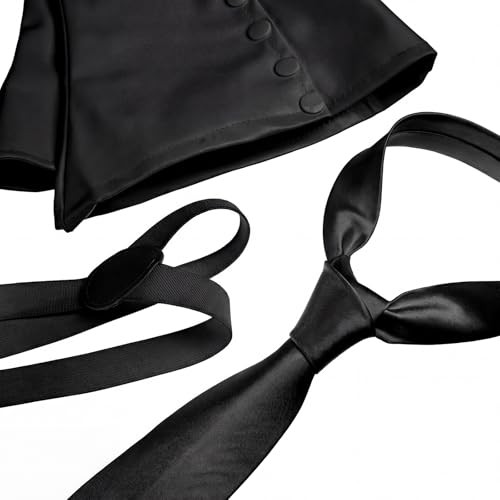 1920s Mens Christmas Costume Accessories Set Including Gangster Spats Black