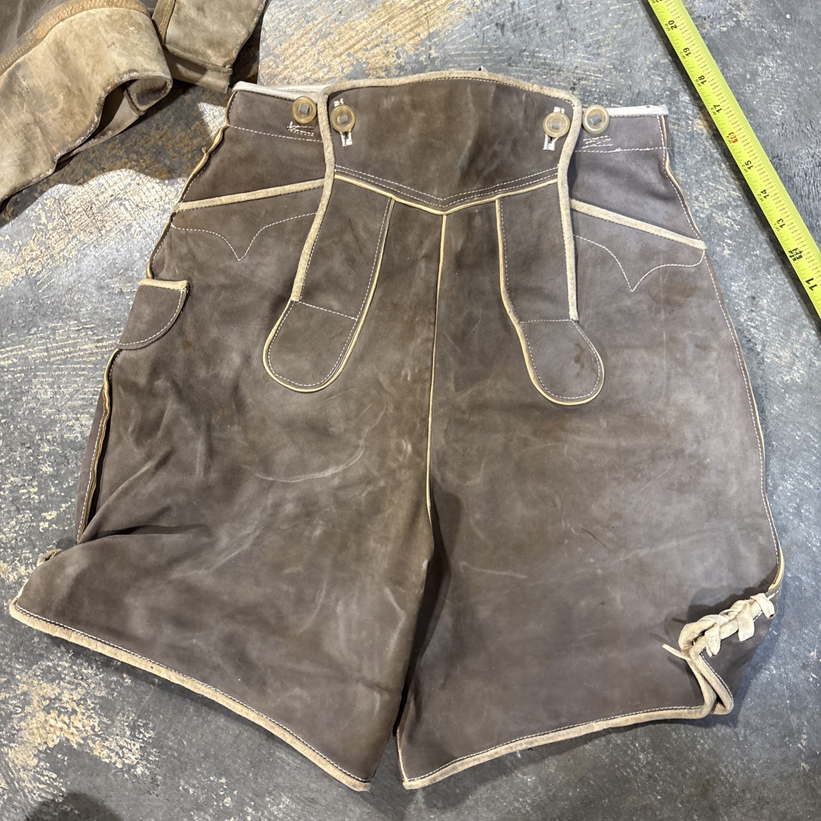 Vintage Pair of Pre Owned Lederhosen Distressed Look