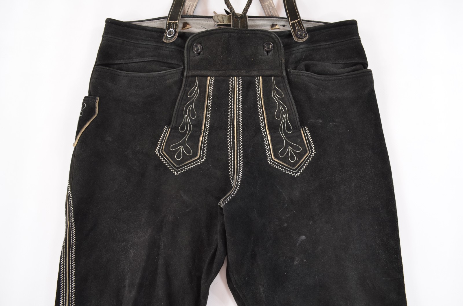 Vintage HandMade Bavarian Lederhosen Leather Pants Men’s sz US ~ W38 / EUR ~ XXL