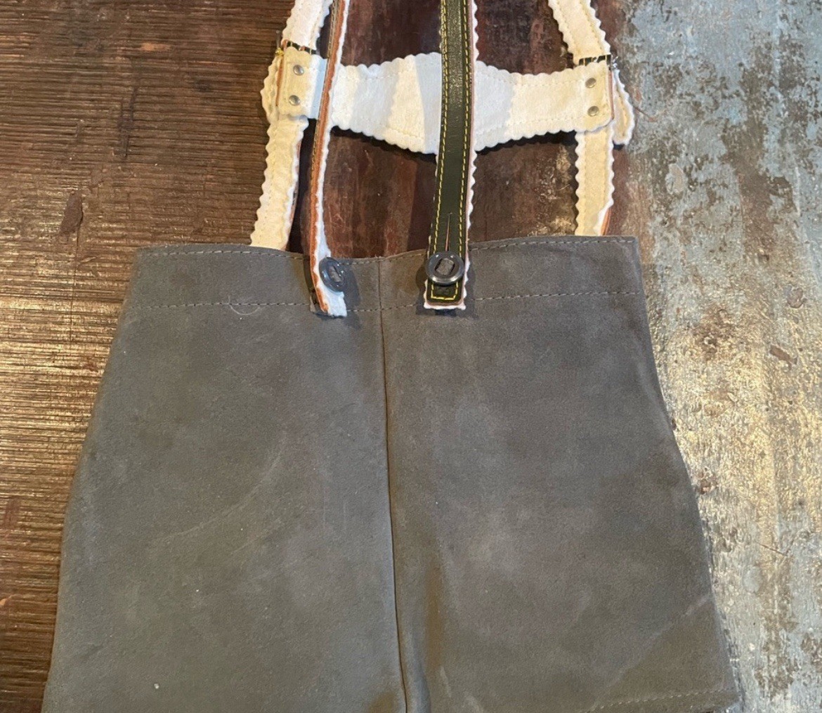 Boy’s Lederhosen Vintage Leather Suede Shorts Authentic German Made