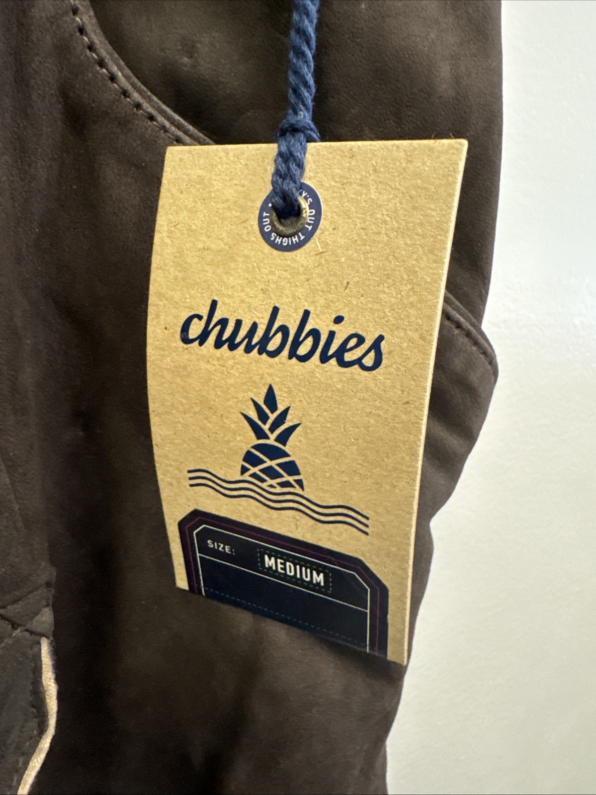 NWT Chubbies Mens Medium Lederhosen Brown Suede Lamb Leather German Oktoberfest