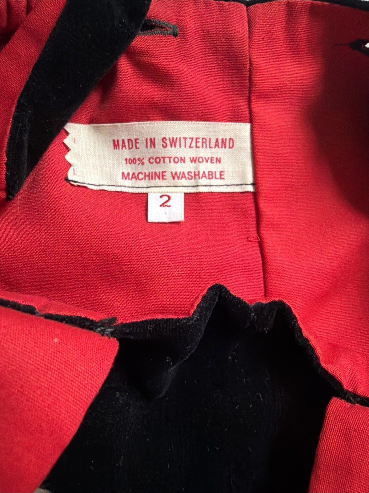 Original Lederhosen Switzerland Black Velvet With Folk Embroidery And White Shir