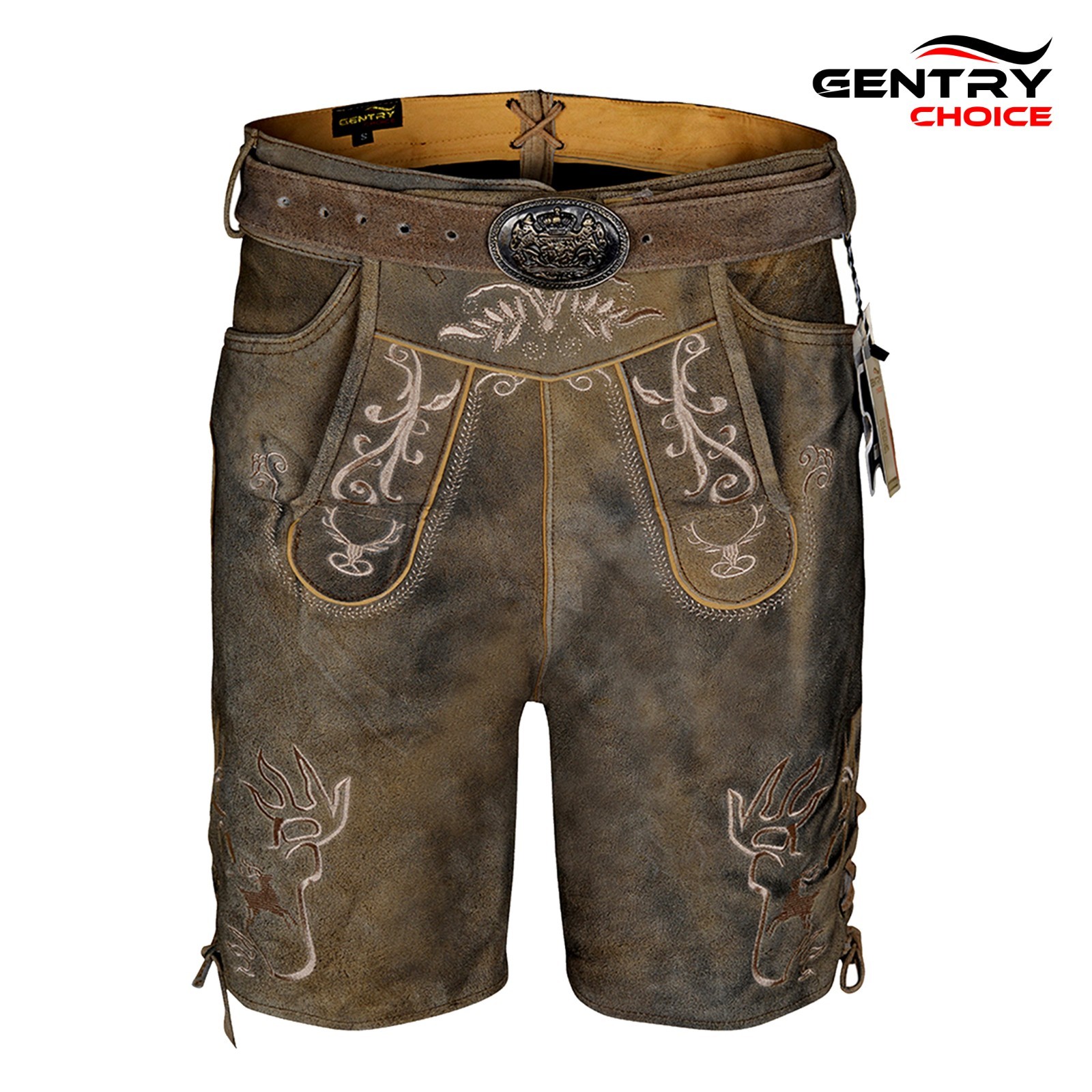 Complete Mens Lederhosen Outfit Oktoberfest Shirt Hat Socks Shoes Costume Set