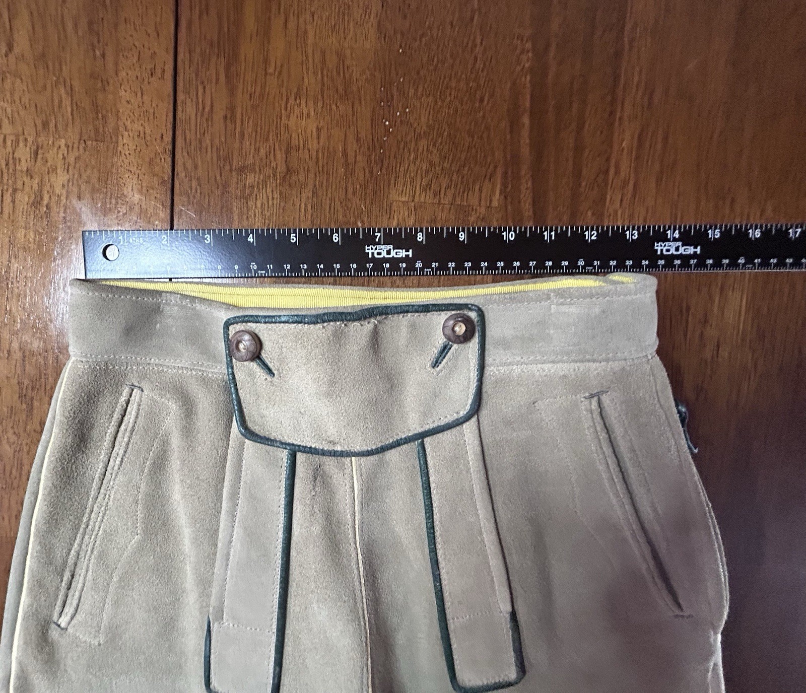 Vintage Size 12 Small Leather Suede Lederhosen Short